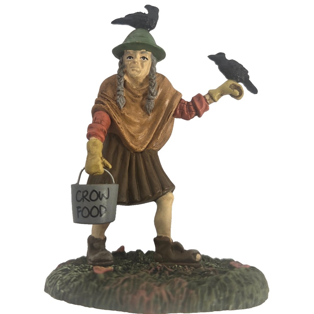 Department 56 Snow Village Halloween Crow Hag Witch Figurine Crows Retired Box